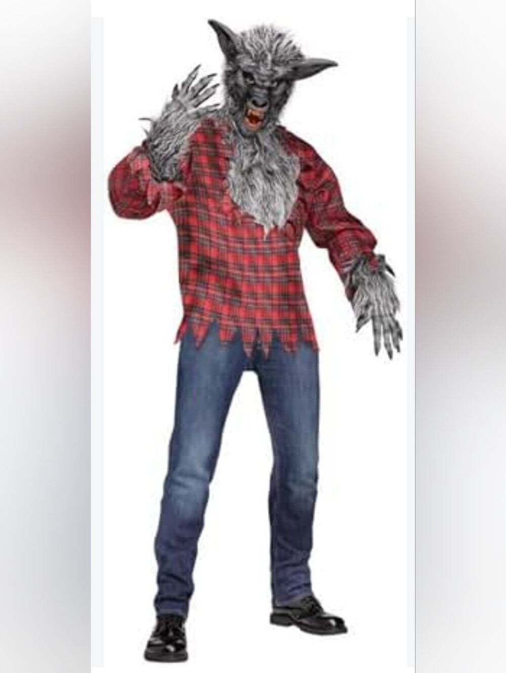 NEW Fun World Werewolf Adult Halloween Costume One Size Fits Most 4 Piece